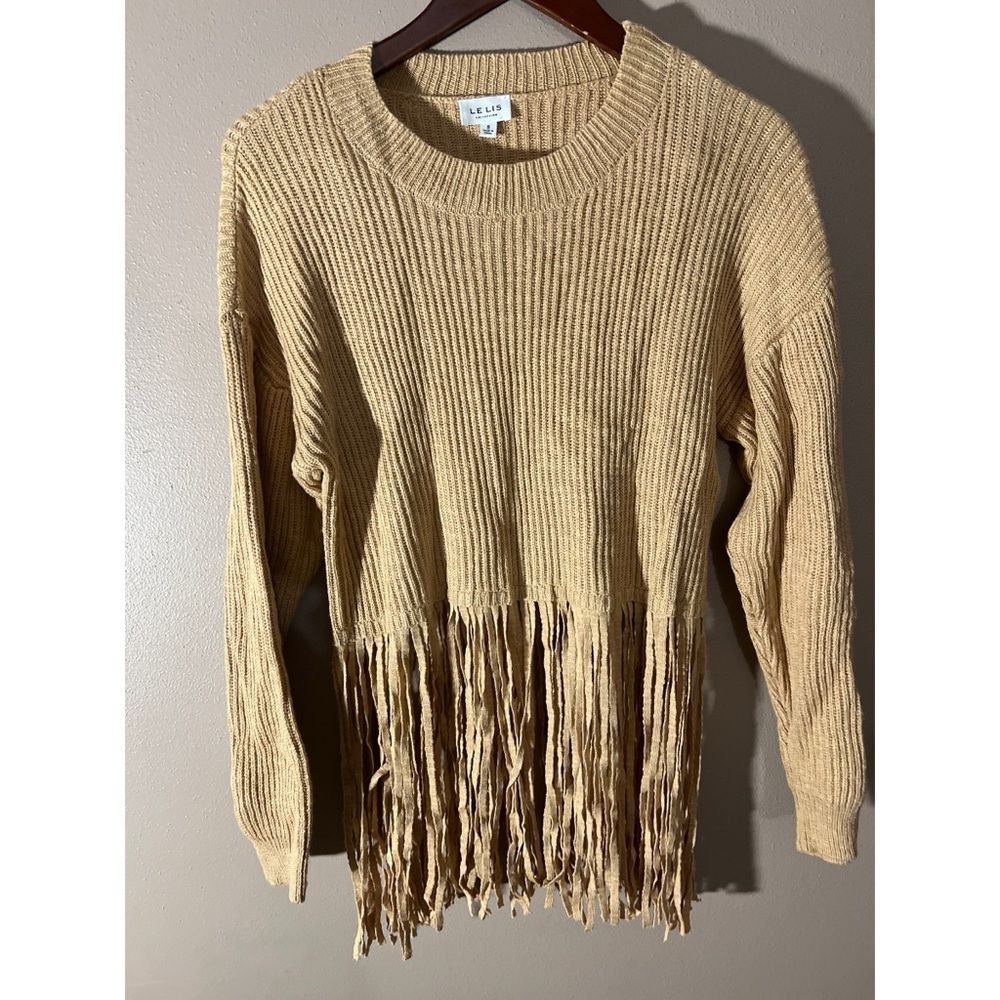 Tan Fringe Sweater - Picture 1 of 3